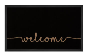 Hanse Home, Protišmyková rohožka Welcome 103796 Anthracite Creme – na von aj na doma, 45x75, šedá, chodba / predsieň