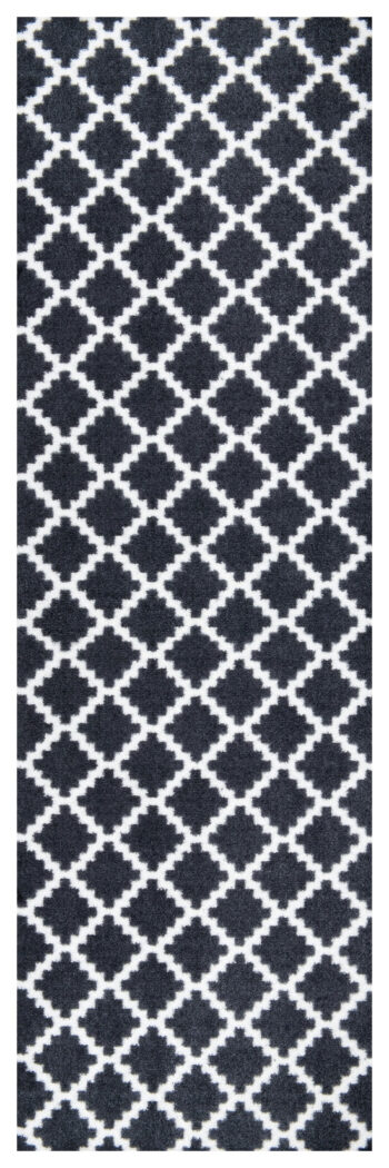 Hanse Home, Protišmykový behúň Home Black White 103156, 50x150, čierna, chodba / predsieň