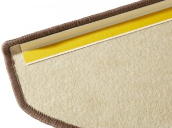 Hanse Home Sada 15ks nášľapov na schody: Fancy 103008 hnedé, samolepiaci - 23x65 polkruh (rozmer vrátane ohybu), sada 15 ks