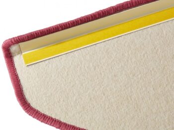 Hanse Home Sada 15ks nášľapov na schody: Fancy 103010 ružové, samolepiaci - 23x65 polkruh (rozmer vrátane ohybu), sada 15 ks