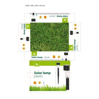 Happy Green Solárna zápustná LED lampa strieborná, 31 cm