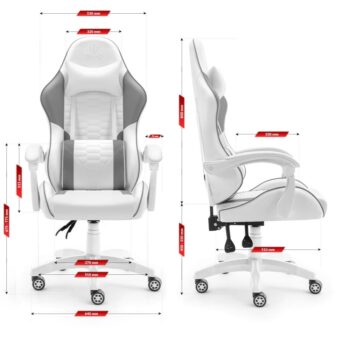Herné kreslo HC-1000 Gray-White