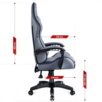 Herné kreslo HC-1008 Mesh Grey