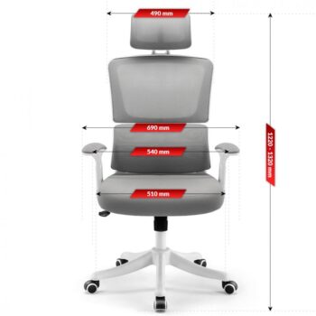 Herné kreslo HC-1011 Gray Mesh