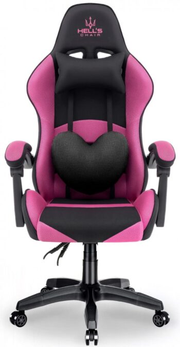 Herné kreslo Rainbow Pink-Black Mesh