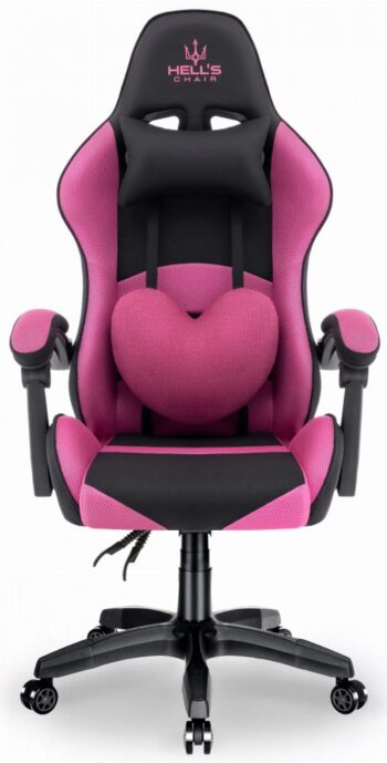 Herné kreslo Rainbow Pink-Black Mesh