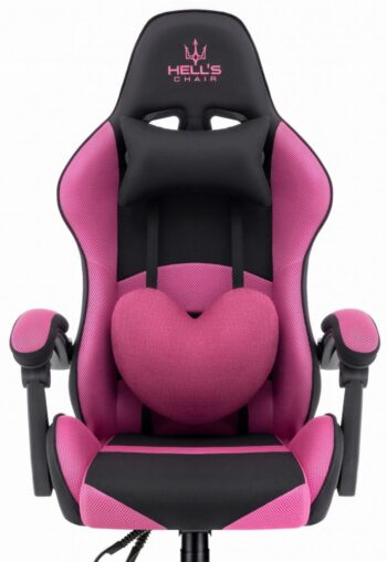 Herné kreslo Rainbow Pink-Black Mesh