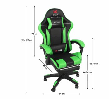 Herné kreslo Xgaming s podnožkou - čierne