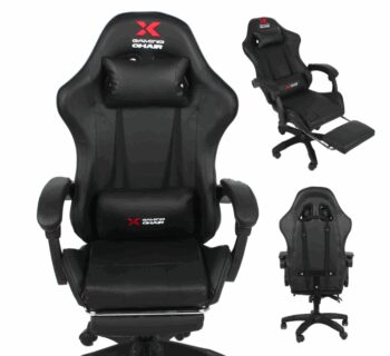 Herné kreslo Xgaming s podnožkou - čierne