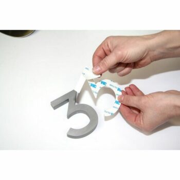 Hliníkové číslo 1 3D brúsený povrch RN.100LV.1.AL.3D