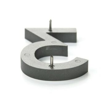 Hliníkové číslo 5 3D brúsený povrch RN.100LV.5.AL.3D