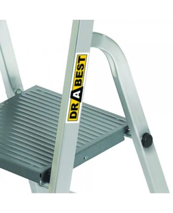 Hliníkový rebrík so 4 schodíkmi, zábradlím a nosnosťou 150 kg