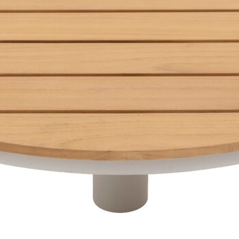 Hliníkový stolík EMOTION Ø 87 cm (teak)