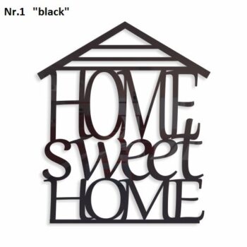 Home sweet home dekoračný nápis na stenu modrá