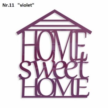 Home sweet home dekoračný nápis na stenu zrkadlová