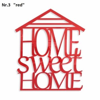 Home sweet home dekoračný nápis na stenu zrkadlová