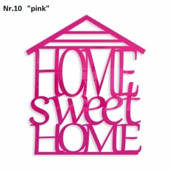 Home sweet home dekoračný nápis na stenu zrkadlová