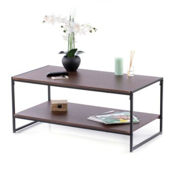 Homede Konferenčný stolík Coxe tmavohnedá, 105 x 53 x 45 cm