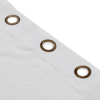 Homede Záclona Kresz Eyelets gold, biela, 140 x 140 cm