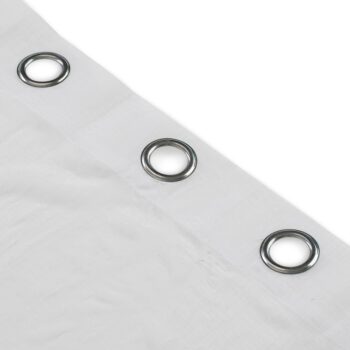 Homede Záclona Kresz Eyelets silver, biela, 140 x 140 cm