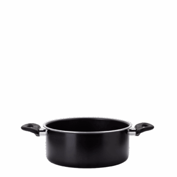 Hliníkový hrniec s priemerom 24 cm je potretý tepelne odolným lakom. Vnútro pokrýva nepriľnavý povrch, vďaka ktorému pripravíte jedlo s minimálnym množstvom oleja. Vnútorné dno tvorí štruktúra včelieho plástu, čo zvyšuje odolnosť voči poškriabaniu. Aby ste sa počas varenia cítili príjemne, rukoväť je vyrobená s povrchovou úpravou soft touch.