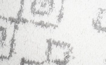 Huňatý biely behúň Šírka: 100 cm | Dĺžka: 160 cm