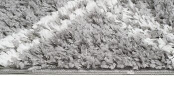 Huňatý šedý vzorovaný behúň Šírka: 100 cm | Dĺžka: 160 cm