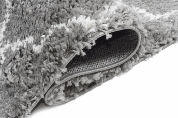 Huňatý šedý vzorovaný behúň Šírka: 100 cm | Dĺžka: 200 cm