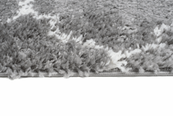 Huňatý šedý vzorovaný behúň Šírka: 100 cm | Dĺžka: 250 cm