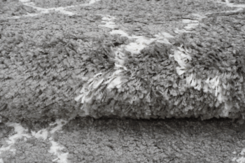 Huňatý šedý vzorovaný behúň Šírka: 100 cm | Dĺžka: 300 cm