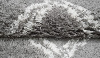 Huňatý šedý vzorovaný behúň Šírka: 100 cm | Dĺžka: 400 cm