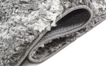 Huňatý šedý vzorovaný behúň Šírka: 100 cm | Dĺžka: 400 cm