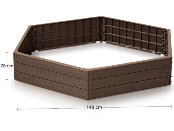 Plastový vyvýšený záhon IBWH v hnedom prevedení je ideálnym riešením pre vašu záhradu. Tento produkt od renomovanej značky NABBI je navrhnutý s moderným vzhľadom, ktorý sa hodí do každej záhrady. Vyvýšený záhon je vyrobený z kvalitného plastu, čo mu dodáva dlhú životnosť a odolnosť voči…