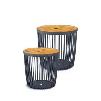 Majte predmety, doplnky a rôzne iné veci na poriadku s plastovým univerzálnym košom s vekom (2 ks) ICLU2TS 25/35 l. Je to set dvoch plastových košov, ktoré budú skvelými praktickými pomocníkmi nie len na odloženie vecí, ale je možné ich využiť aj ako stolíky vďaka bambusovému veku. Ich…