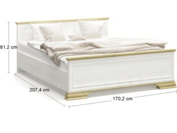 Užívajte si zaslúžený oddych, ničím nerušený spánok a pokojné noci s manželskou posteľou s roštom IGINS LB-160 160x200 cm. Získa si Vás svojou eleganciou a provensálskymi prvkami, ako napríklad čelá ukončené ozdobnou lištou či netradičné riešenie nožičiek. Farebné prevedenie sosna Andersen je…