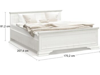 Užívajte si zaslúžený oddych, ničím nerušený spánok a pokojné noci s manželskou posteľou s roštom IGINS LB-160 160x200 cm. Získa si Vás svojou eleganciou a provensálskymi prvkami, ako napríklad čelá ukončené ozdobnou lištou či netradičné riešenie nožičiek. Farebné prevedenie sosna Andersen je…