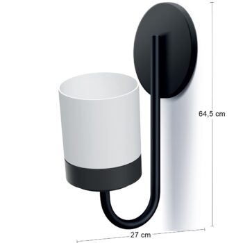 NABBI IKBH600 kvetináč na stenu biela / čierna – Obrázok 2