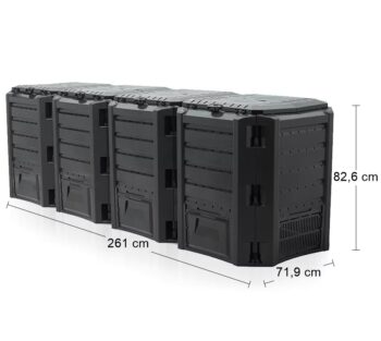 Segmentový záhradný kompostér IKLM1600C 1600 l je zostavený zo štyroch modulov s celkovým objemom 1600 litrov. Je to praktické a ekologické riešenie pre veľké záhrady a kvalitný kompostér by nemal chýbať na žiadnej dobrej záhrade. Recyklovanie nie je náročné ani nijak extra namáhavé a získate tým…