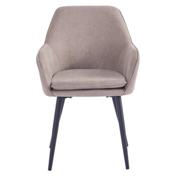 KONDELA Ilkom jedálenské kreslo sivohnedá (taupe) / čierna - Image 2