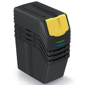 Vytrieďte odpad v domácnosti pomocou plastového odpadkového koša na triedený odpad (4 ks) ISWB20S4 20 l. Je to set štyroch kvalitných plastových košov a každý z nich disponuje objemom 20 litrov. Praktické veko košov zabezpečí ich stabilitu pri ukladaní na seba, vďaka čomu tiež šetríte miesto…