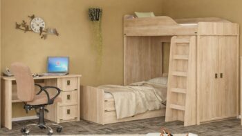 Poschodová posteľ IZABELA je v dizajnovom a atraktívnom prevedení. Je vhodná do moderných detských izieb. Zaujme aj náročnejších zákazníkov.Posteľ je vyrobená z kvalitných LTD dosiek, ktoré sa ľahko udržiavajú.  Je vo farebnom prevedení: dub sonoma.Poschodová posteľ IZABELA je jednolôžková, vyvýšená. Na bočnej strane postele sa nachádza praktická šatníková skriňa. Súčasťou postele nie je rošt a matrac. Je potrebné si ich dokúpiť o veľkosti 90 x 200 cm.Rozmery (š,v,h): 207 x 182 x 97,1 cm.Ďalšie prvky IZABELA sú v našej v ponuke.Dodávame v demontovanom stave.