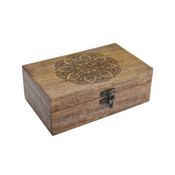 InDecor Box z mangového dreva Mandala, 23 x 15 x 8,5 cm, M