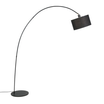 Inteligentná moderná oblúková stojaca lampa čierna vrátane A60 Wifi - Vinossa