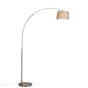 Inteligentná oblúková lampa s oceľovým tienidlom sivá vrátane WiFi A60 - Arc Basic