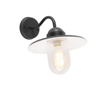 Inteligentná rustikálna nástenná lampa antracit IP44 vrátane wifi E27 - Kansas