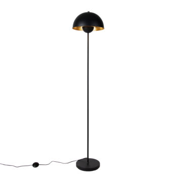 Inteligentná stojaca lampa čierna so zlatom vrátane Wifi A60 - Magnax