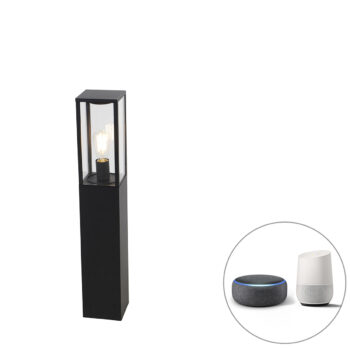 Inteligentná vonkajšia stojaca lampa čierna 80 cm vrátane Wifi ST64 - Charlois