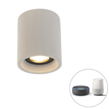 Inteligentné okrúhle stropné bodové svetlo betón vrátane Wifi GU10 - Deep