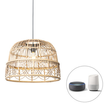 Inteligentné ratanové závesné svietidlo 44 cm vrátane Wifi G95 - Michelle
