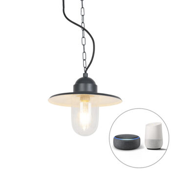 Inteligentné vonkajšie závesné svietidlo antracit IP44 vrátane Wifi ST64 - Kansas Graphite